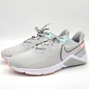 Nike Legends Essential 2 'Grey Fog Pale Coral' Women sz 7.5 Training
